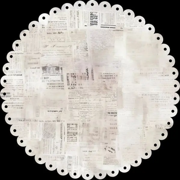 Newsprint Scalloped Decorative Base Layer 1