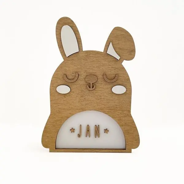 Night Light Lamp - Customizable - Bunny 1