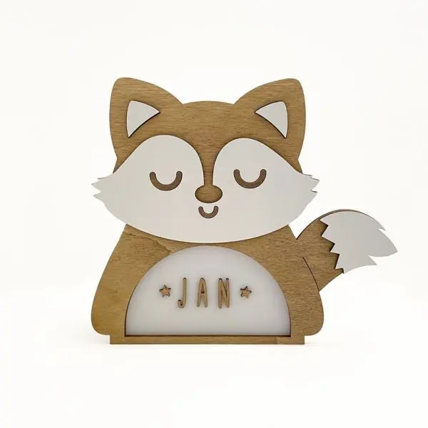 Night Light Lamp - Customizable - Fox 1