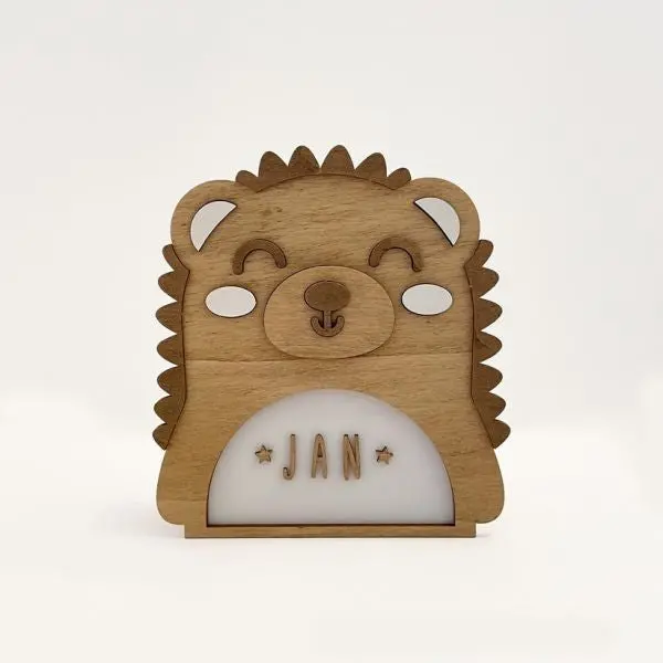 Night Light Lamp - Customizable - Hedgehog 1