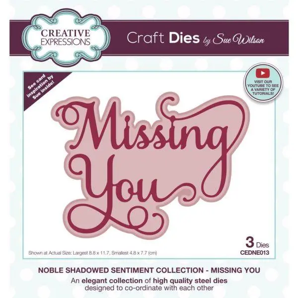 Noble Shadowed Sentiment Die - Missing You 1