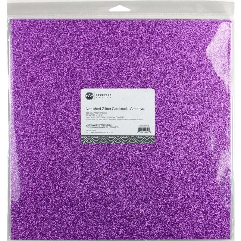 Non-Shed Glitter Cardstock - Amethyst 1