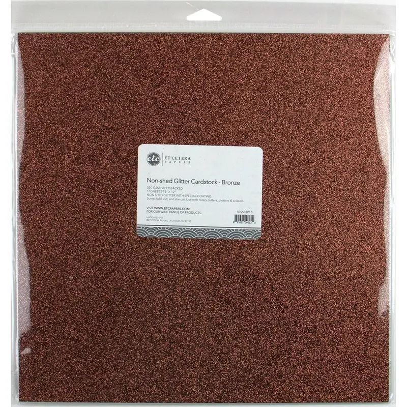 Non-Shed Glitter Cardstock - Bronze 1