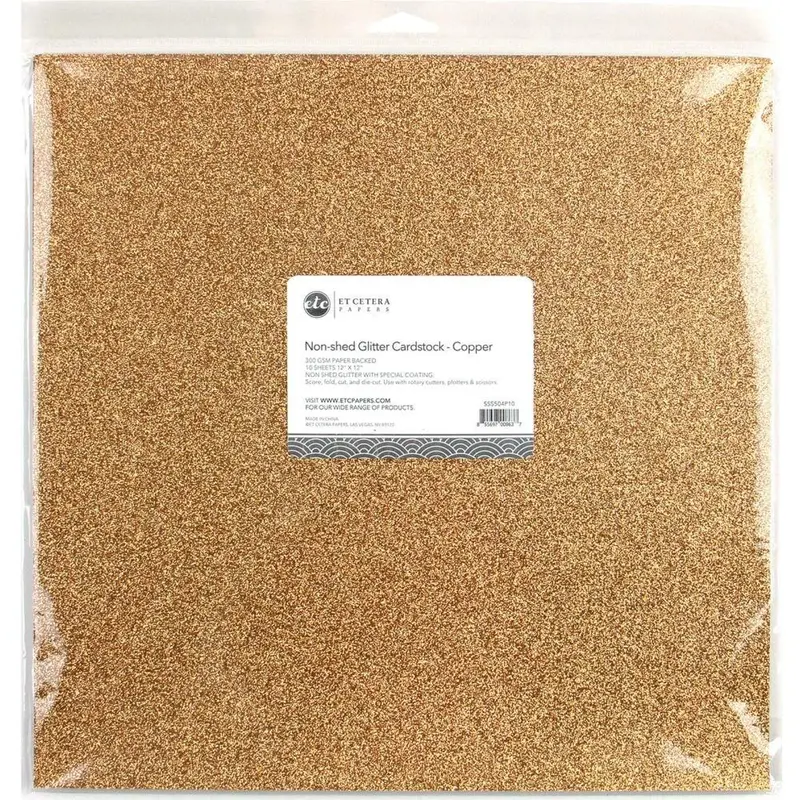 Non-Shed Glitter Cardstock - Copper 1