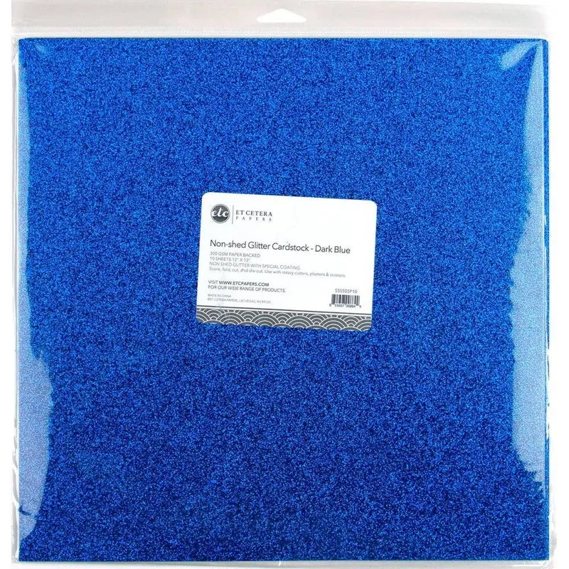 Non-Shed Glitter Cardstock - Dark Blue 1