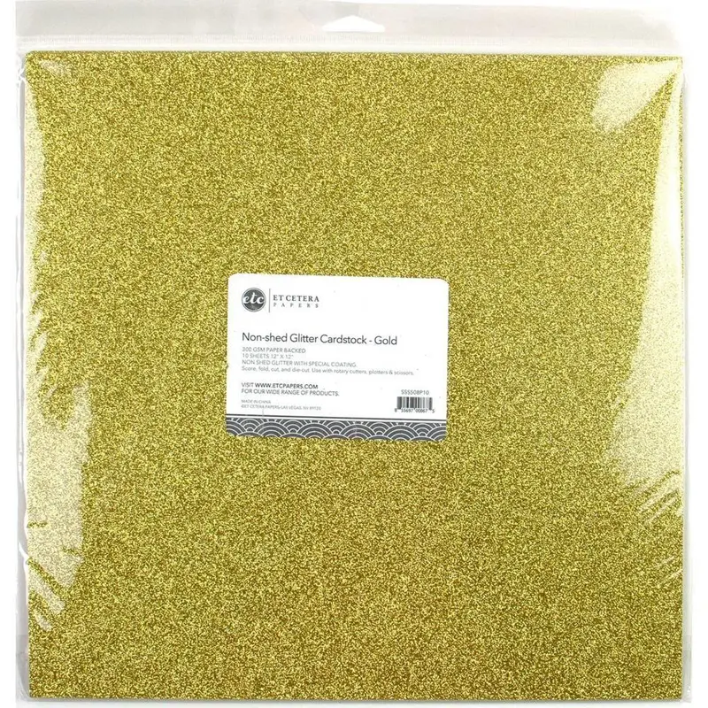Non-Shed Glitter Cardstock - Gold 1