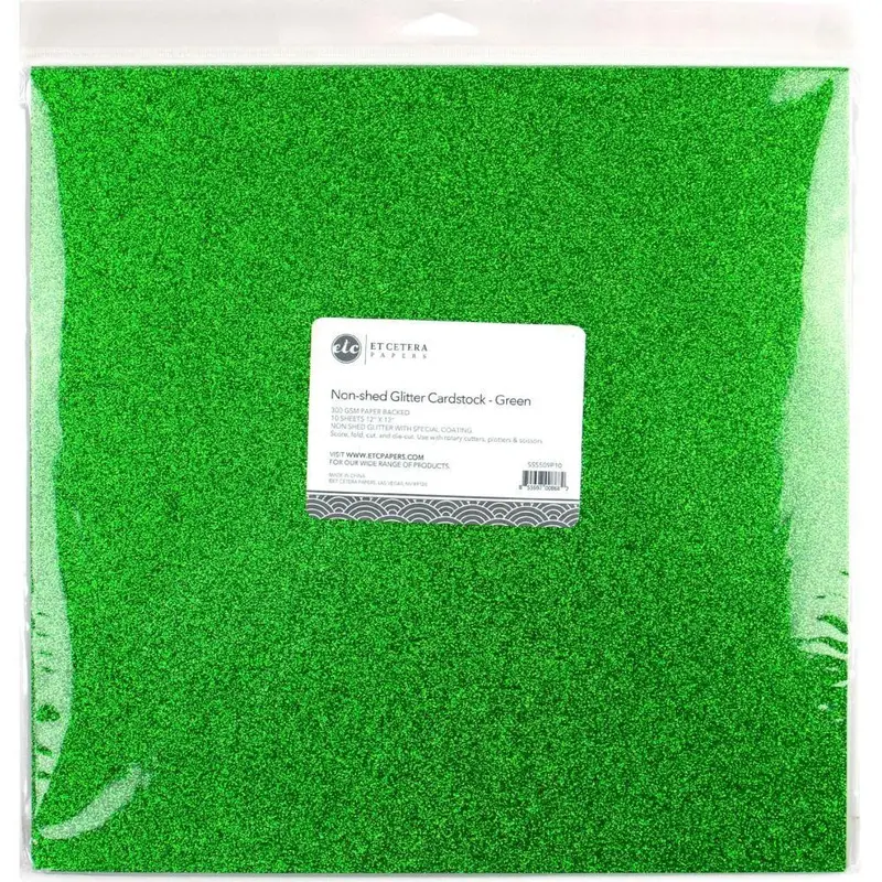 Non-Shed Glitter Cardstock - Green 1