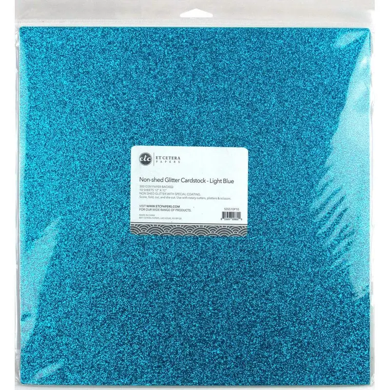 Non-Shed Glitter Cardstock - Light Blue 1