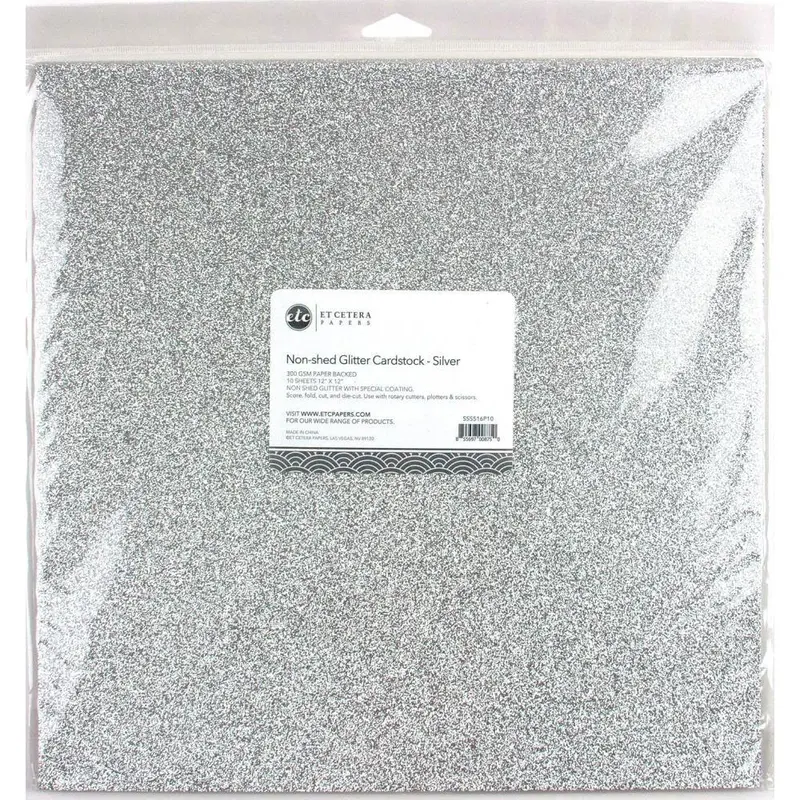 Non-Shed Glitter Cardstock - Silver 1