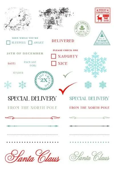 North Pole Collage - Clear Stamps 1