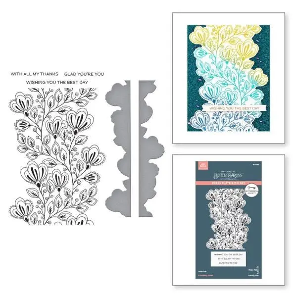 November 2025 Betterpress Society - Friendship Grows Press Plate & Die Set 1