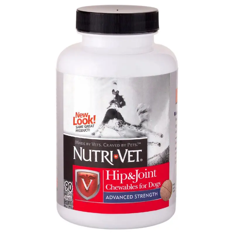 Nutri-Vet Hip & Joint Advanced Strength Chewable Tablets For Dogs, 90 Count 1