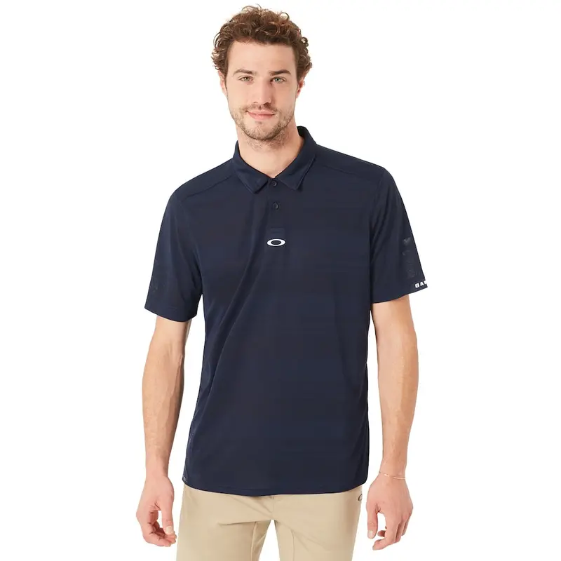 Oakley Aero Stripe Jcquard Polo Men Golf Polo Shirt 1