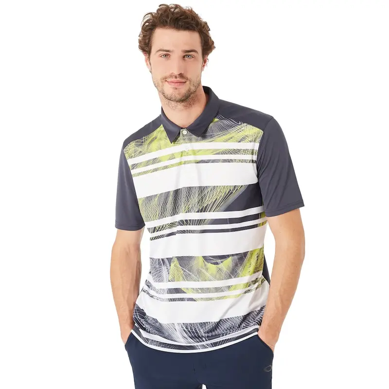 Oakley Aero Stripe Mashie Polo Men Golf Polo Shirt 1