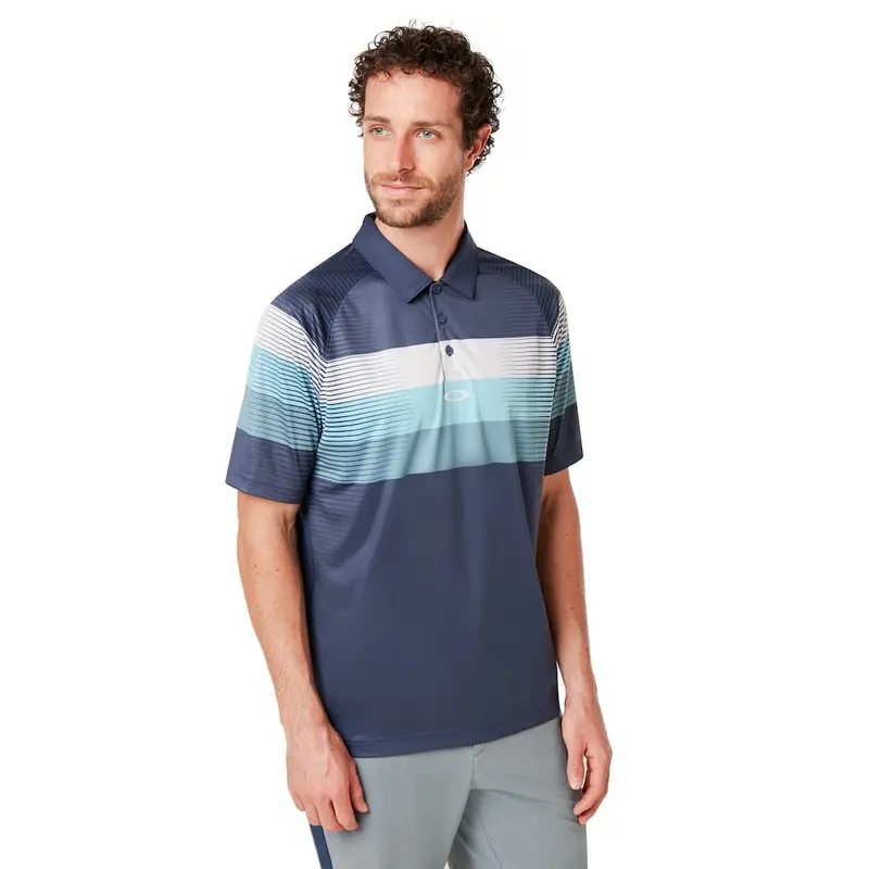 Oakley Color Block Graphic Polo Men Golf Polo Shirt 1