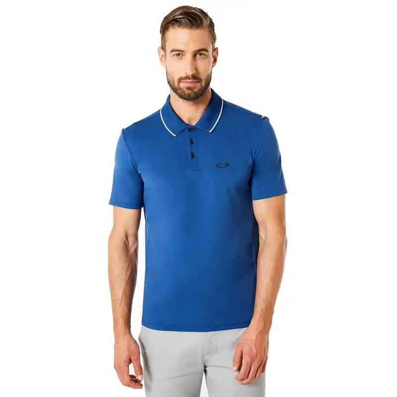 Oakley Polo Shirt Ss Ribbed Details Men Golf Polo Shirt 1