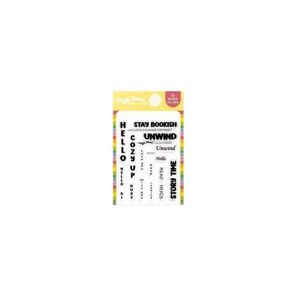 Open Book Bookmark - Clear Stamps - Sentiments 1