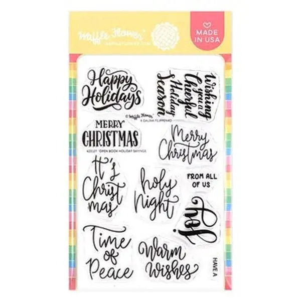 Open Book - Holiday Sayings - Clear Stamps 1