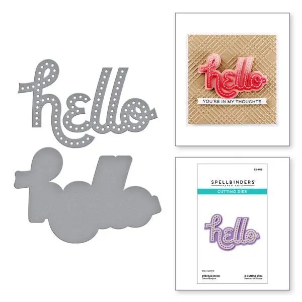 Out And About Collection - Stitched Hello Dies 1