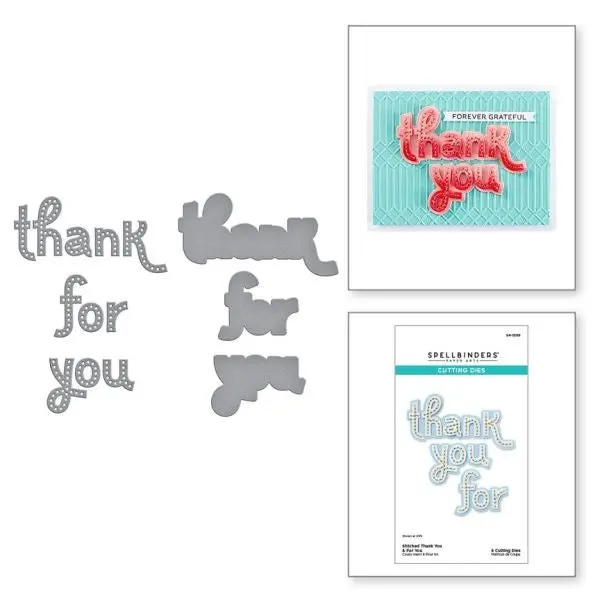 Out And About Collection - Stitched Thank You & For You Dies 1