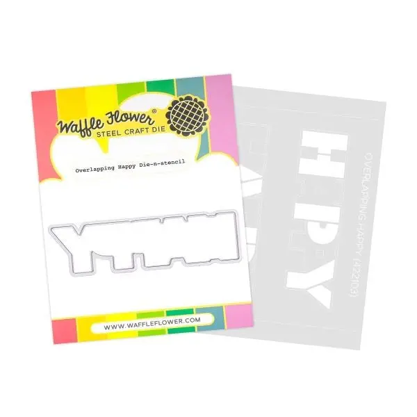 Overlapping Happy - Die-N-Stencil 1