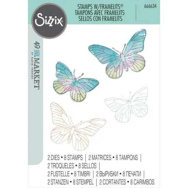 Painted Pencil Butterflies - Framelits Dies & Stamp Set 1