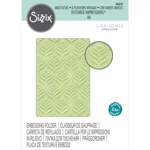 Palm Repeat - Multilevel Textured Impressions Embossing Folder 1