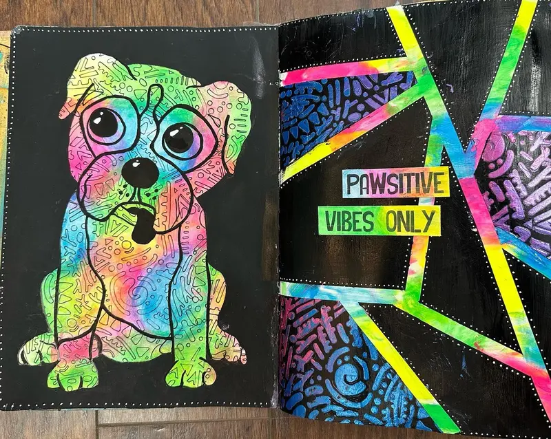 Pawsitive Vibes Only - Art Journal Class, Tuesday May 30 1