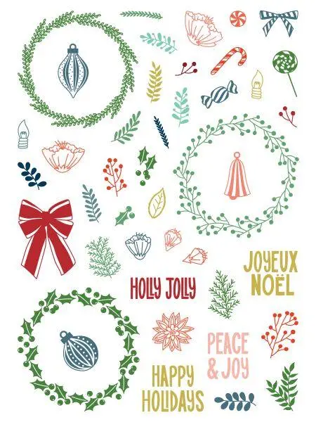 Peace & Joy - Pirouette Clear Stamp Set 1