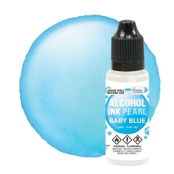 Pearl Alcohol Ink - Baby Blue 1