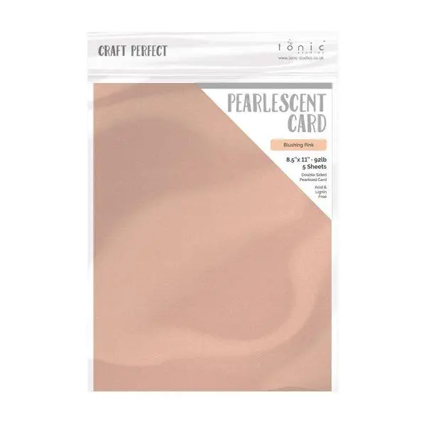 Pearlescent Cardstock - Blush Pink 1