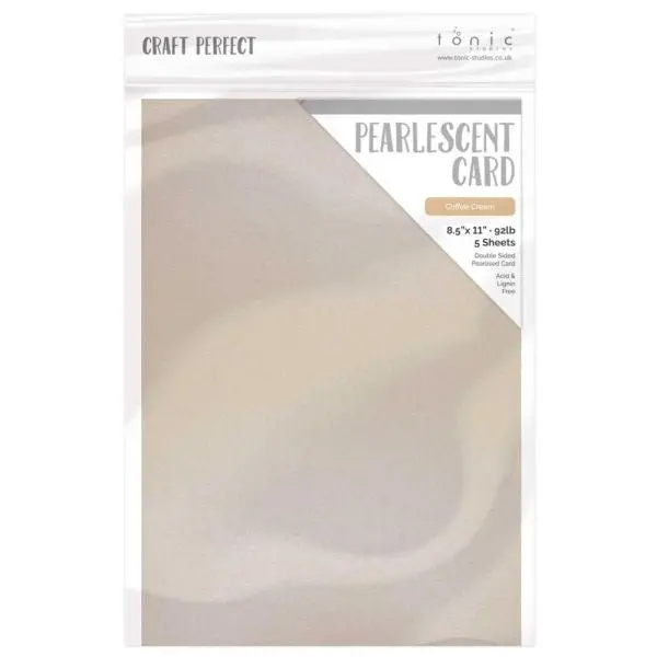 Pearlescent Cardstock - Coffee Cream 1