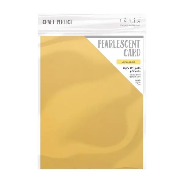 Pearlescent Cardstock - Lemon Lustre 1