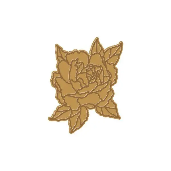 Peony Hot Foil Plate 1