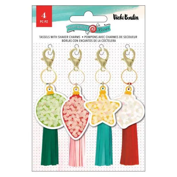 Peppermint Kisses - Tassels With Shaker Charms 1