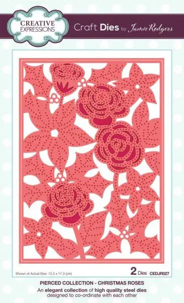 Pierced Christmas Roses Die 1