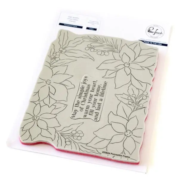 Poinsettia Frame - Cling Stamps 1