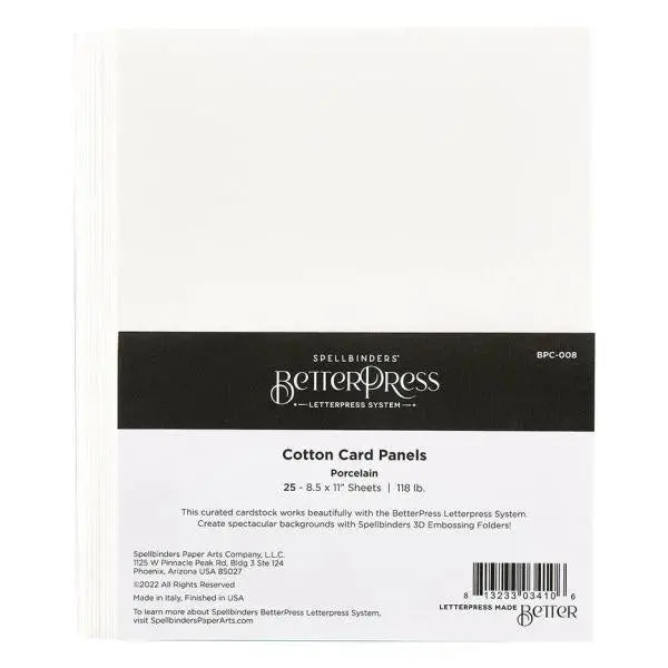 Porcelain Betterpress Cotton 8.5"X11" Sheets 1