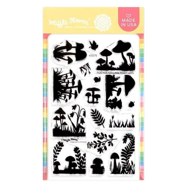 Postage Collage Clear Stamps - Mush Love 1