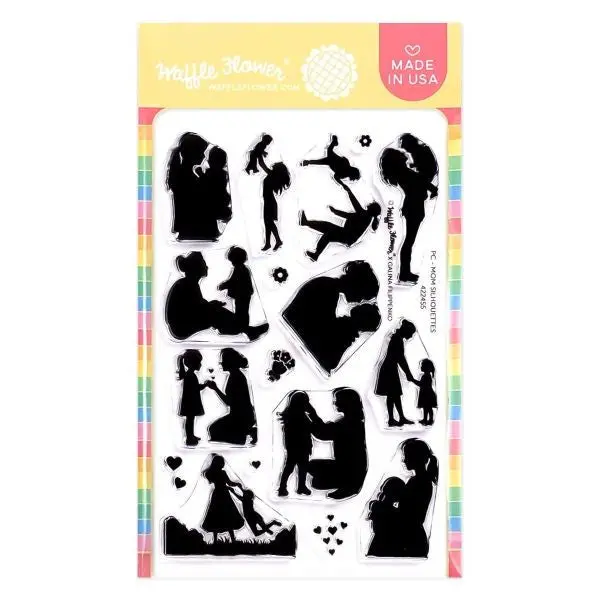Postage Collage - Mom Silhouettes - Clear Stamps 1