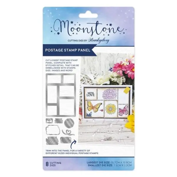Postage Stamp Panel - Moonstone Dies 1