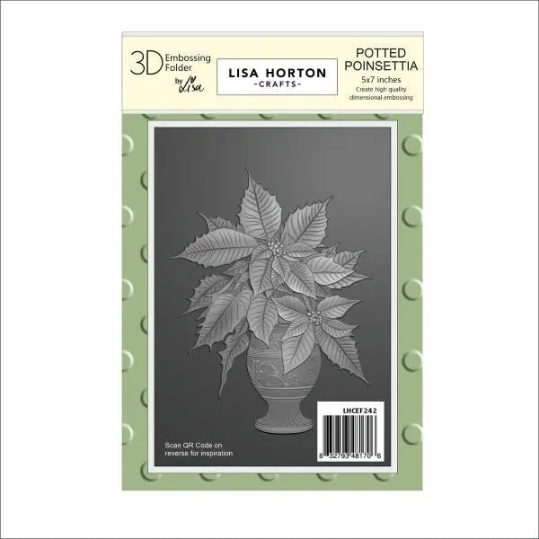 Potted Poinsettia - Embossing Folder 1