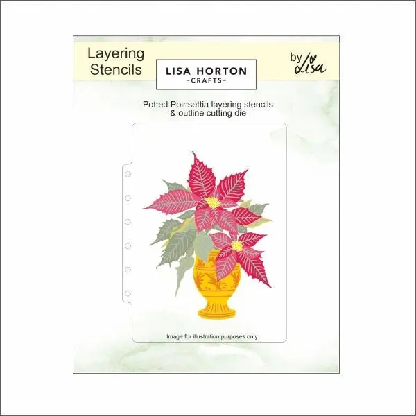 Potted Poinsettia - Layering Stencils & Die 1