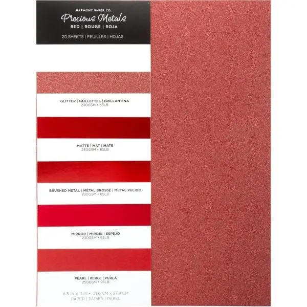 Precious Metal Cardstock - Red 1