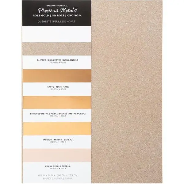 Precious Metal Cardstock - Rose Gold 1