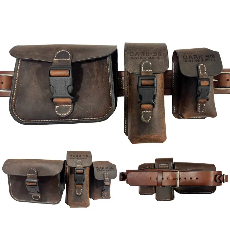 Premium Leather Belt And Pouch Combo 1