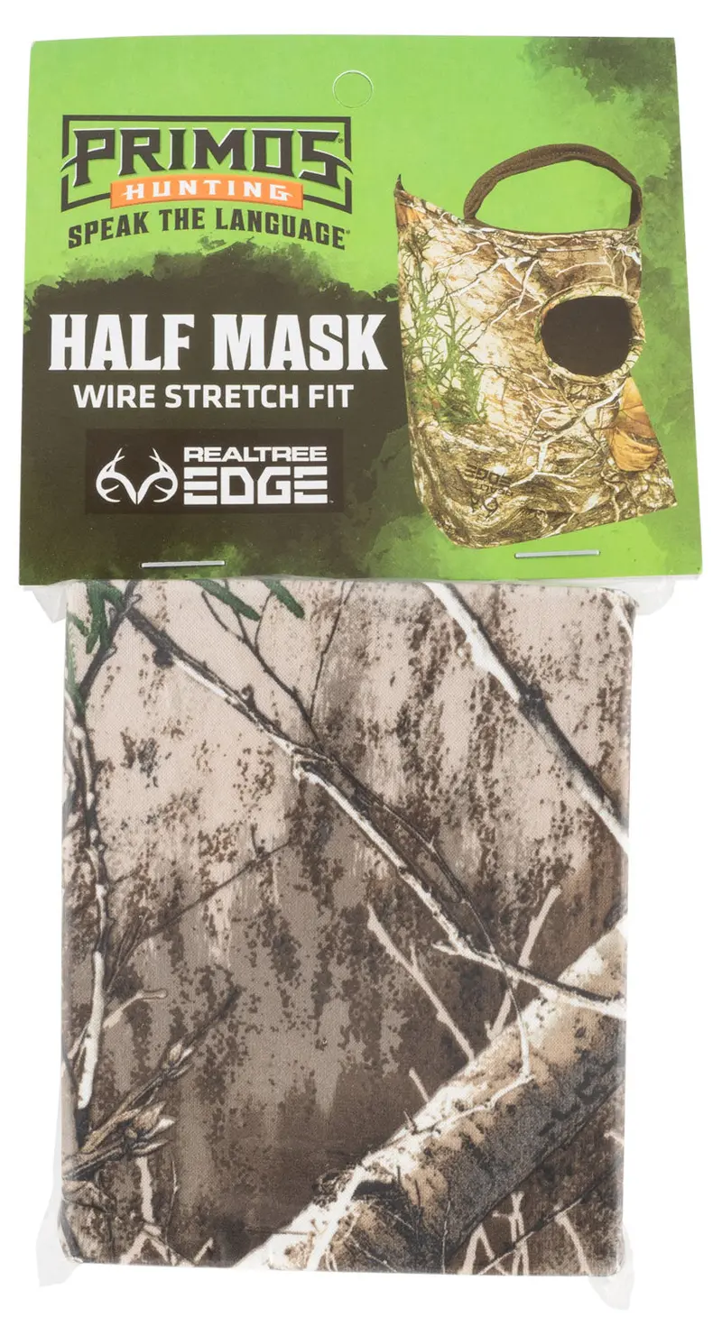 Primos Stretch Fit Realtree Edge Neoprene 1/2 Face Mask Osfa 1