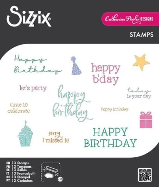 Print & Pattern Birtthday Sentiments - Clear Stamps 1