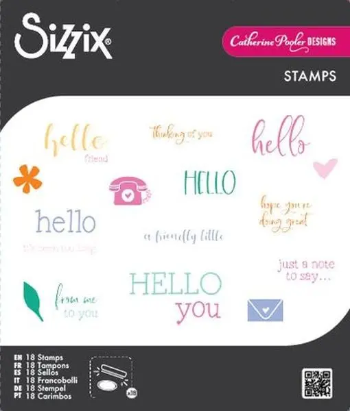 Print & Pattern Hello Sentiments - Clear Stamps 1