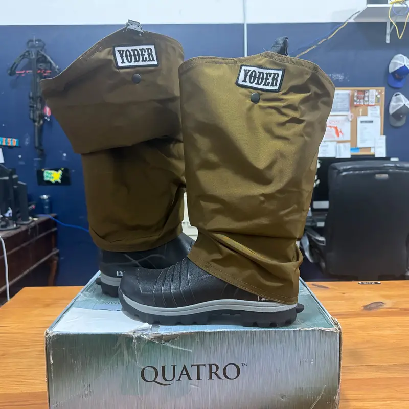 Quatro Boots With Yoder Super Chaps - Size 12 | 24" Thigh / 27" Inseam - Clearance (New) 1